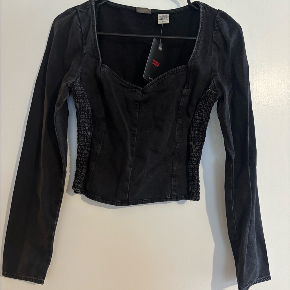 Levi's Black Long Sleeve Blouse